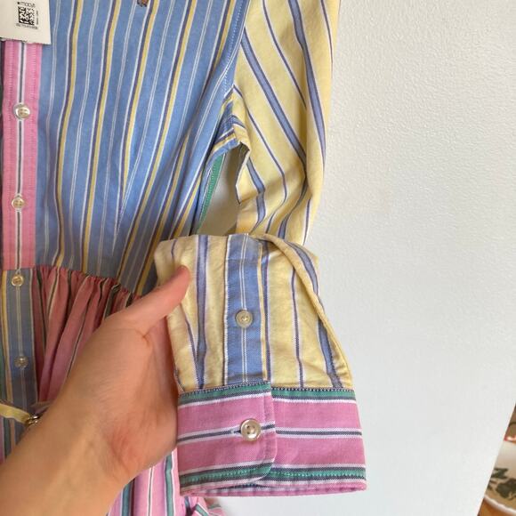 NWT Ralph Lauren Girls 14 Multicolor Belted Cotton Oxford Fun Shirtdress Preppy - Picture 10 of 14